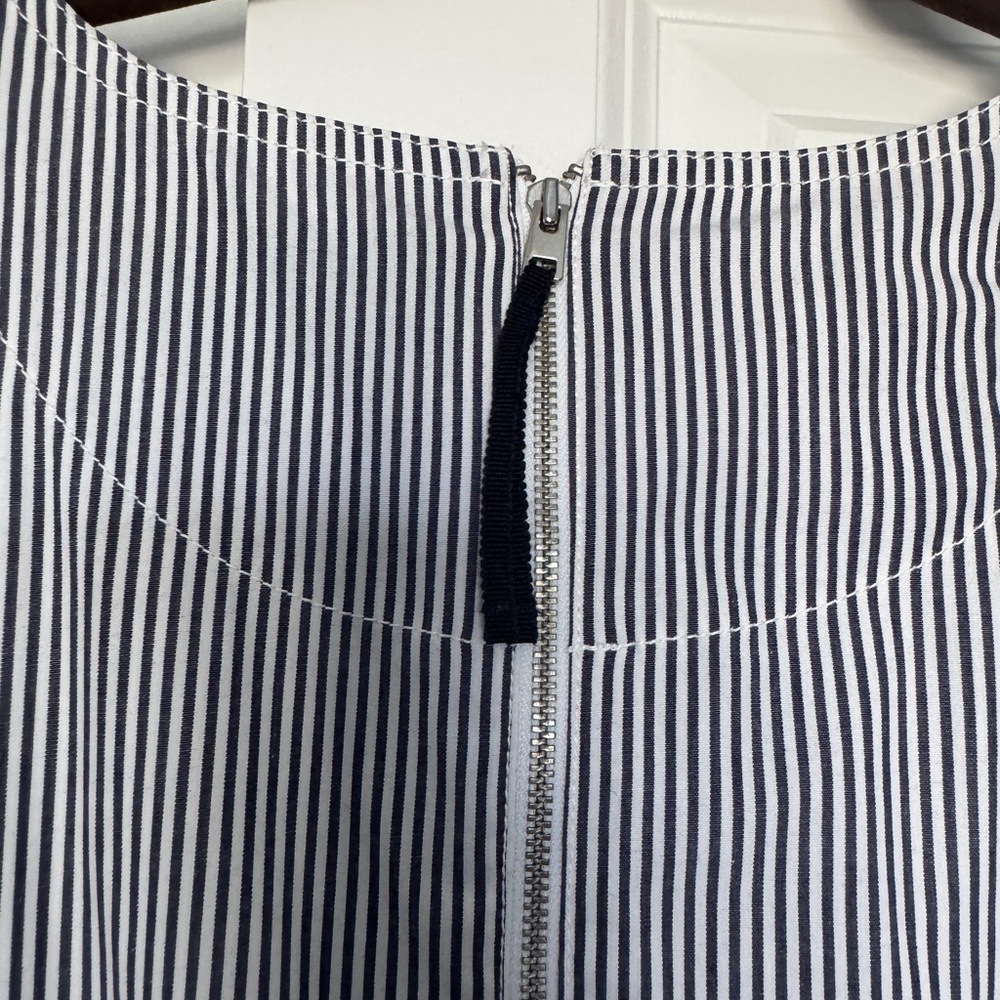 J. Crew Pinstripe Wrap Jumpsuit in Black & White - Picture 5 of 7